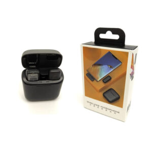 میکروفن بلوتوثی دوتایی وایرلس کیس دار باتبدیل ایفون